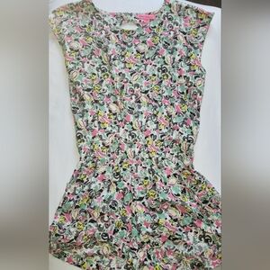 Betsy Johnson Floral Print Sleeveless Romper